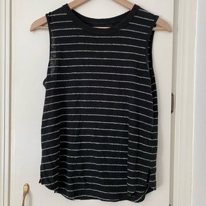 Old Navy black striped sleeveless tank
